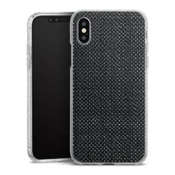 Silikon Glitter Case transparent-silber