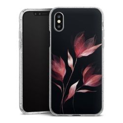 Silikon Glitter Case transparent-silber