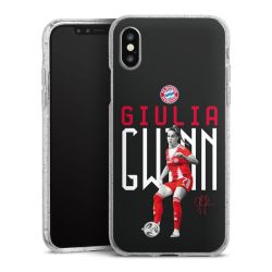 Silikon Glitter Case transparent-silber