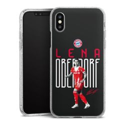 Silikon Glitter Case transparent-silber