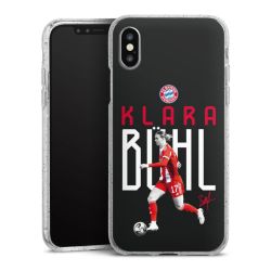 Silikon Glitter Case transparent-silber