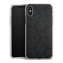 Silikon Glitter Case transparent-silber