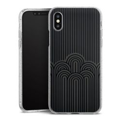 Silikon Glitter Case transparent-silber