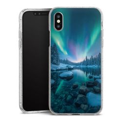 Silikon Glitter Case transparent-silber