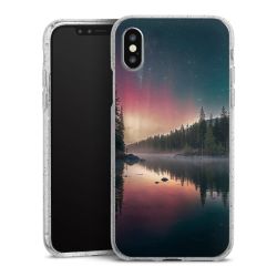 Silikon Glitter Case transparent-silber