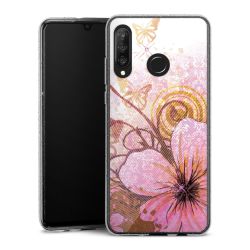 Silikon Glitter Case transparent-silber