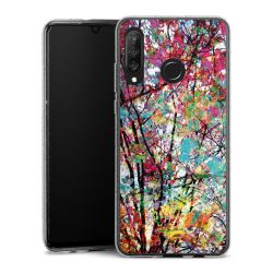 Silikon Glitter Case transparent-silber