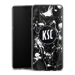 Silikon Glitter Case transparent-silber