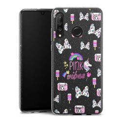 Silicone Glitter Case silver glitter