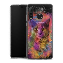 Silikon Glitter Case transparent-silber