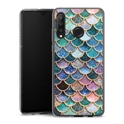 Silikon Glitter Case transparent-silber