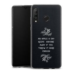 Silikon Glitter Case transparent-silber