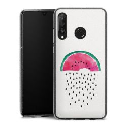 Silikon Glitter Case transparent-silber