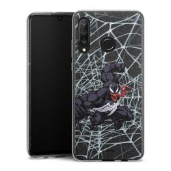 Silikon Glitter Case transparent-silber