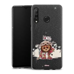 Silikon Glitter Case transparent-silber