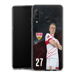 Silikon Glitter Case transparent-silber