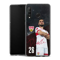 Silikon Glitter Case transparent-silber