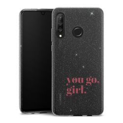 Silikon Glitter Case transparent-silber