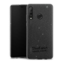 Silikon Glitter Case transparent-silber