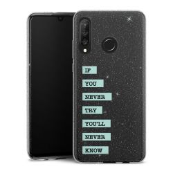 Silikon Glitter Case transparent-silber