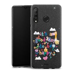 Silikon Glitter Case transparent-silber