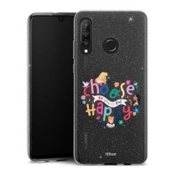 Silikon Glitter Case transparent-silber