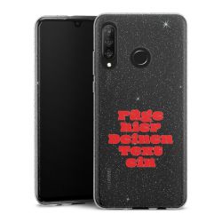 Silikon Glitter Case transparent-silber