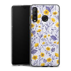 Silikon Glitter Case transparent-silber