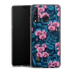 Silikon Glitter Case transparent-silber