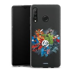 Silikon Glitter Case transparent-silber