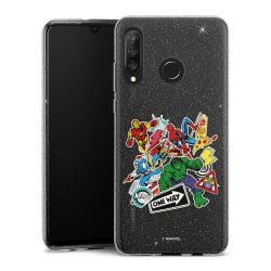 Silikon Glitter Case transparent-silber