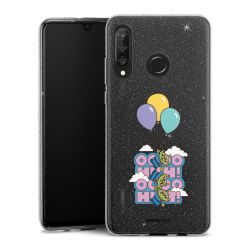 Silikon Glitter Case transparent-silber