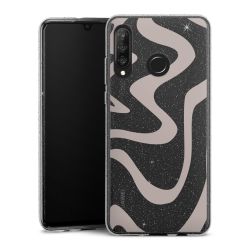 Silikon Glitter Case transparent-silber