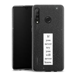 Silikon Glitter Case transparent-silber