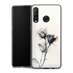 Silikon Glitter Case transparent-silber