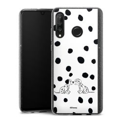 Silikon Glitter Case transparent-silber