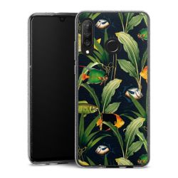 Silikon Glitter Case transparent-silber