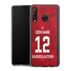 Silikon Glitter Case transparent-silber