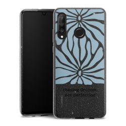 Silikon Glitter Case transparent-silber