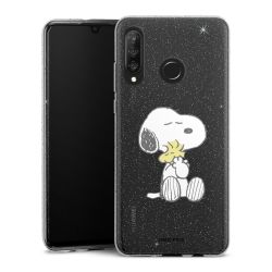 Silikon Glitter Case transparent-silber