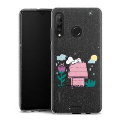 Silikon Glitter Case transparent-silber