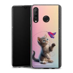 Silikon Glitter Case transparent-silber