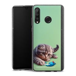 Silikon Glitter Case transparent-silber