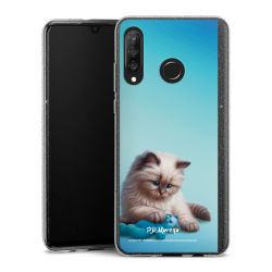 Silikon Glitter Case transparent-silber