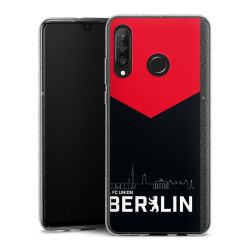 Silikon Glitter Case transparent-silber