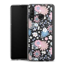 Silikon Glitter Case transparent-silber