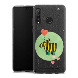 Silikon Glitter Case transparent-silber