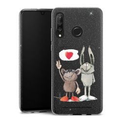 Silikon Glitter Case transparent-silber