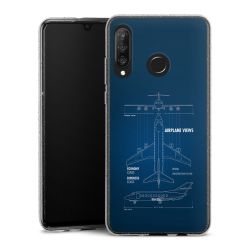 Silikon Glitter Case transparent-silber