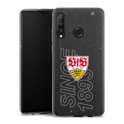 Silikon Glitter Case transparent-silber